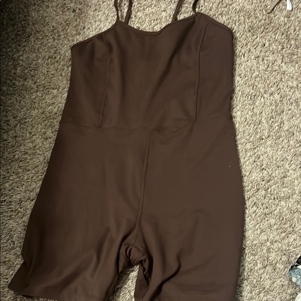 Brown Sleeveless Romper